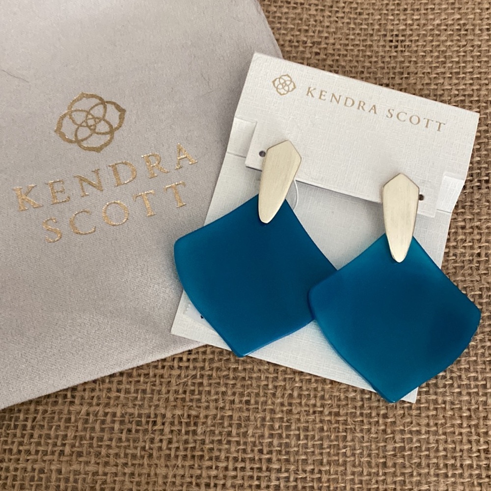 Kendra Scott Astoria blue teal earrings